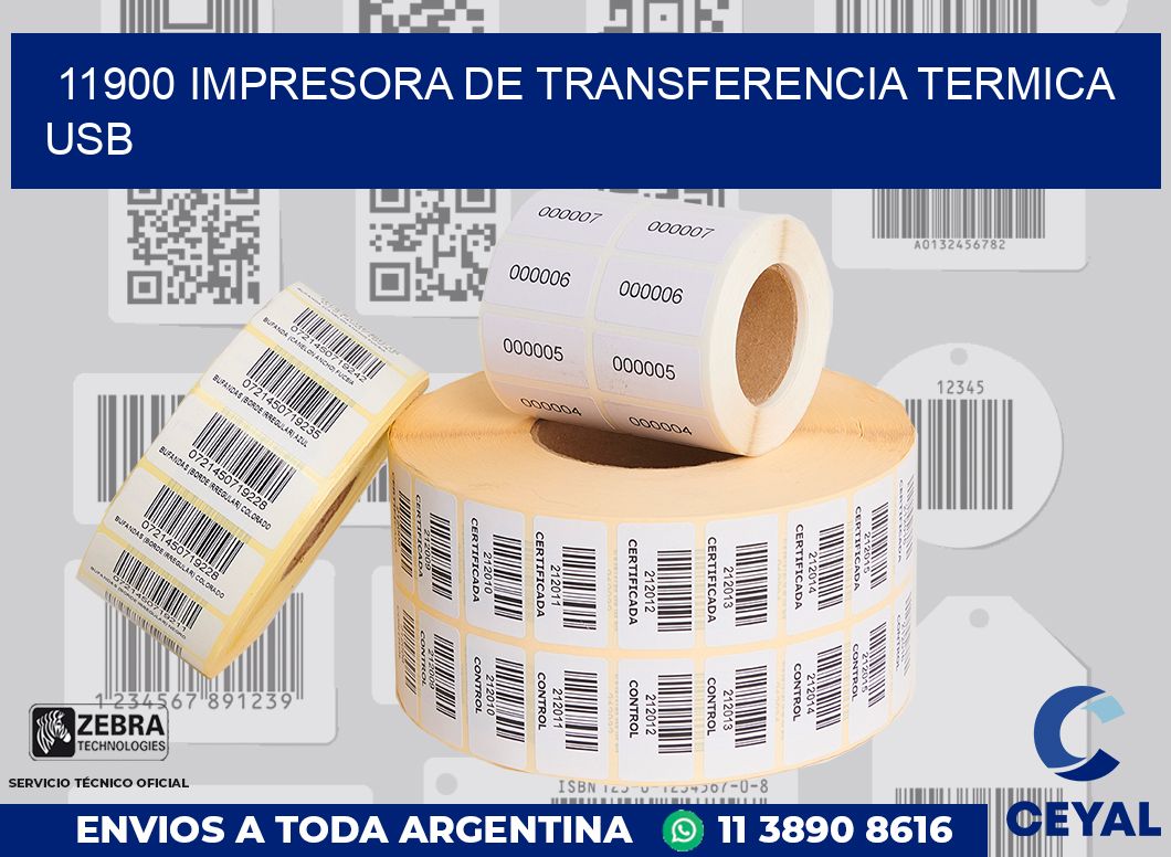 11900 IMPRESORA DE TRANSFERENCIA TERMICA USB