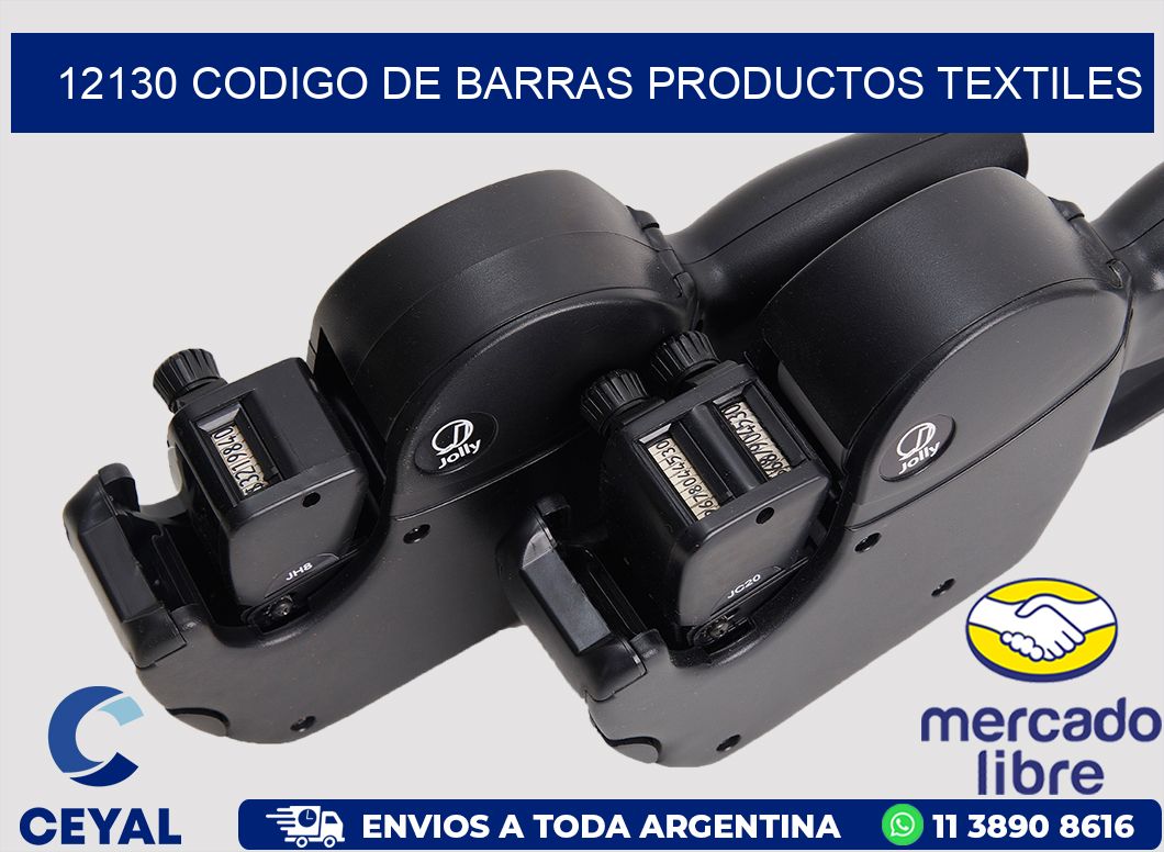 12130 CODIGO DE BARRAS PRODUCTOS TEXTILES