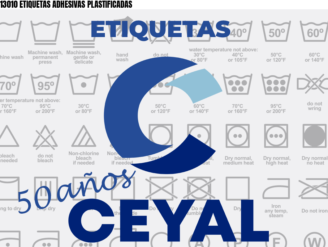 13010 ETIQUETAS ADHESIVAS PLASTIFICADAS