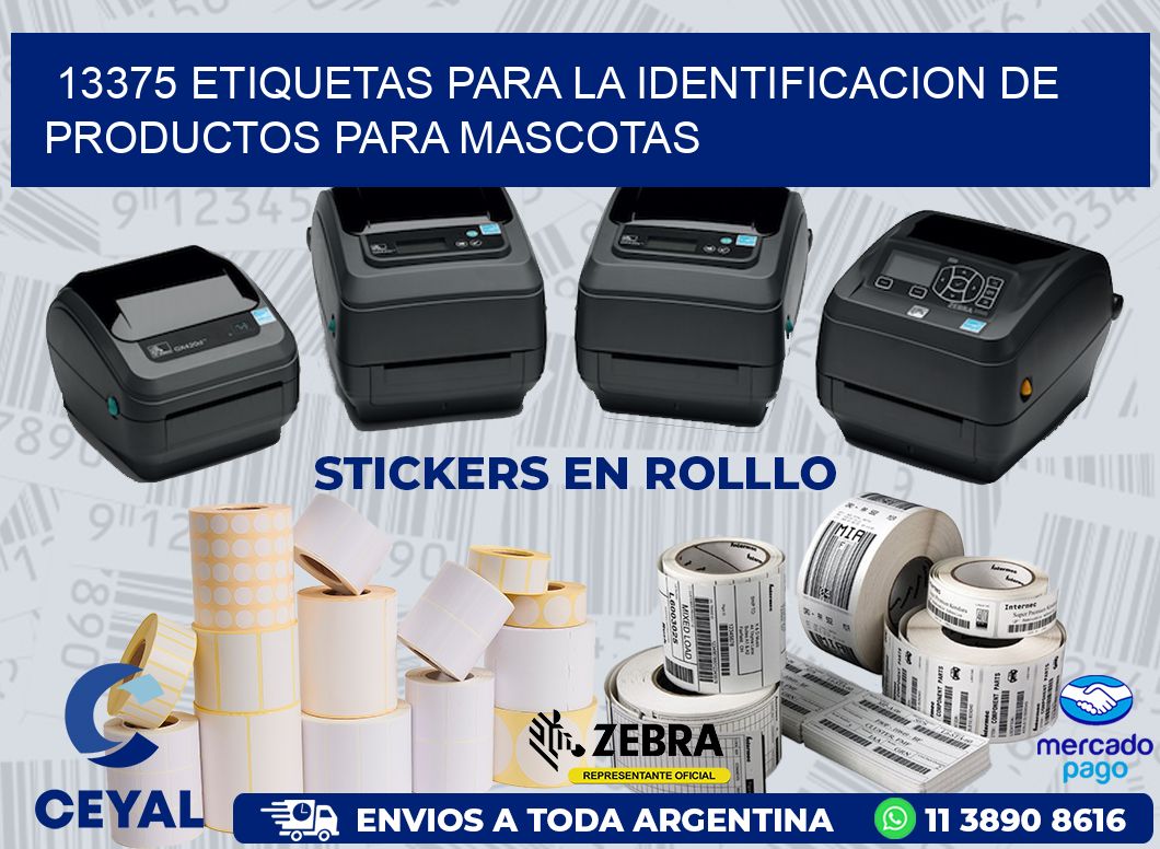 13375 ETIQUETAS PARA LA IDENTIFICACION DE PRODUCTOS PARA MASCOTAS
