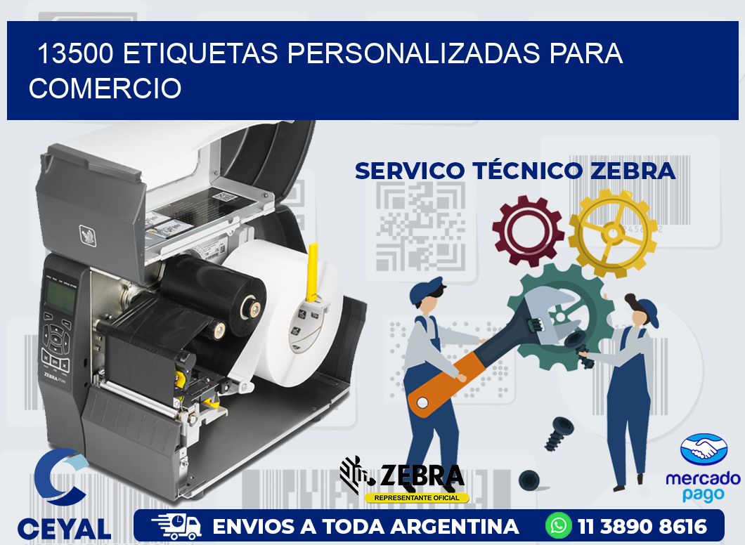13500 ETIQUETAS PERSONALIZADAS PARA COMERCIO
