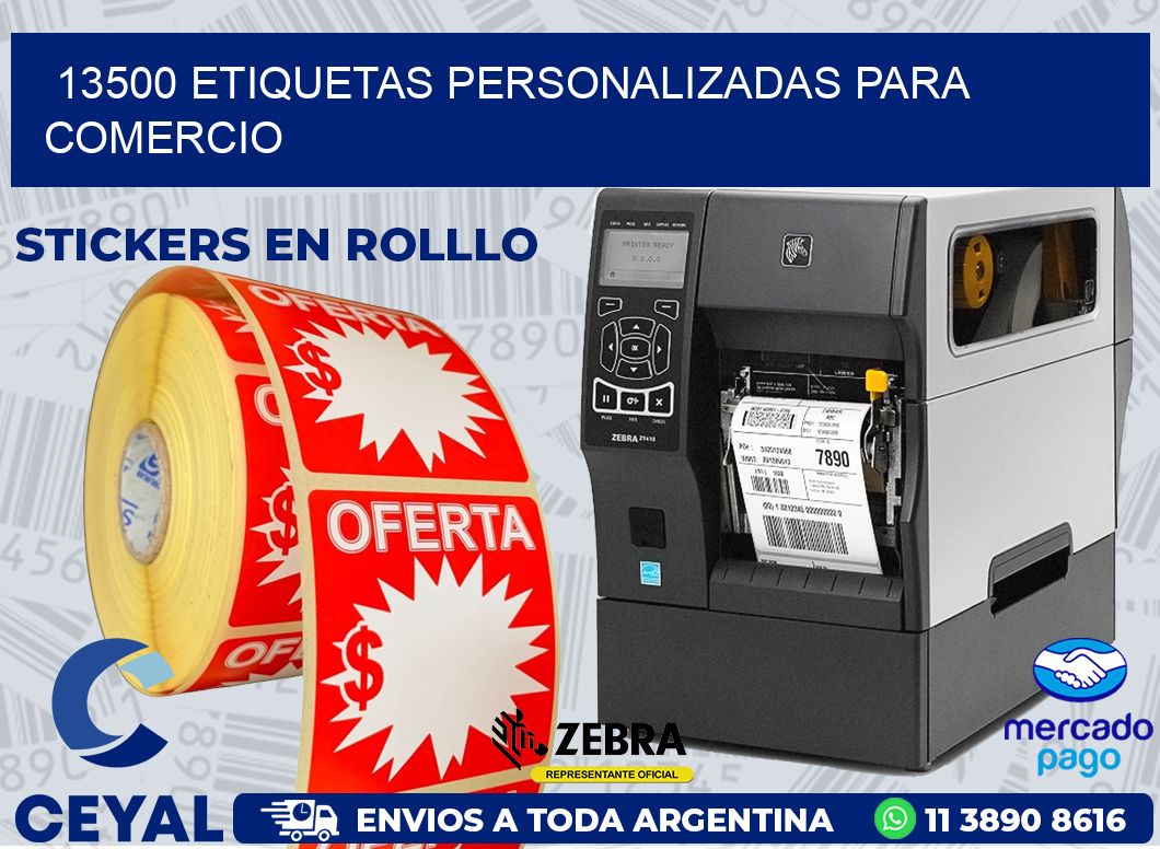 13500 ETIQUETAS PERSONALIZADAS PARA COMERCIO