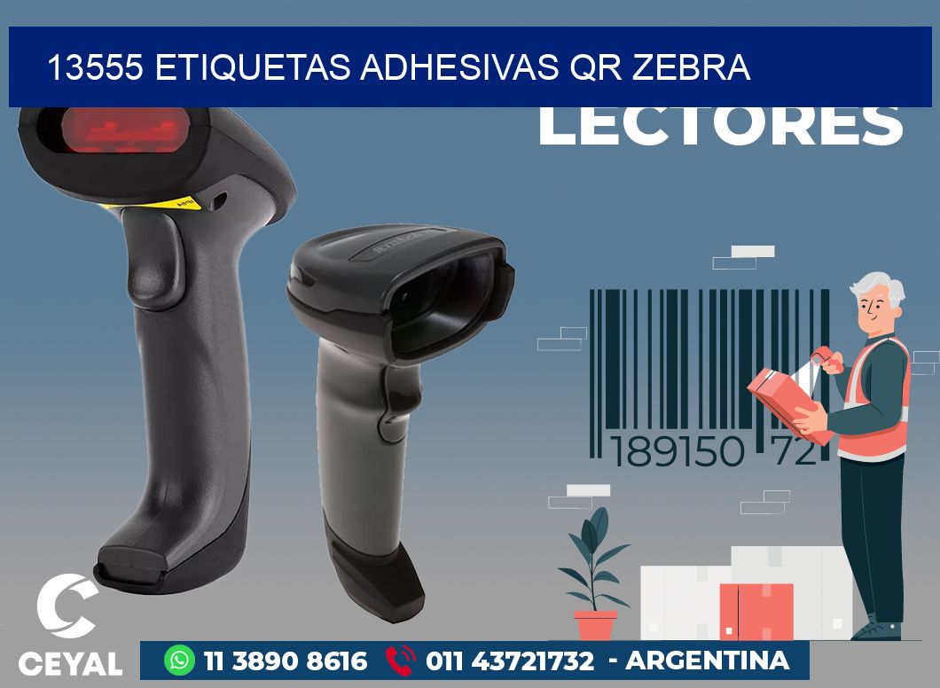 13555 ETIQUETAS ADHESIVAS QR ZEBRA