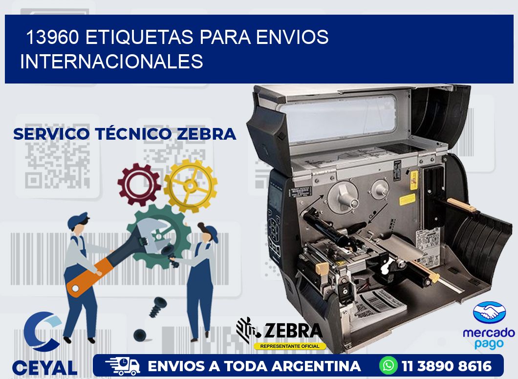 13960 ETIQUETAS PARA ENVIOS INTERNACIONALES
