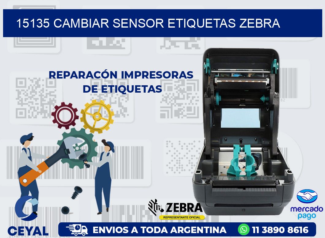 15135 CAMBIAR SENSOR ETIQUETAS ZEBRA