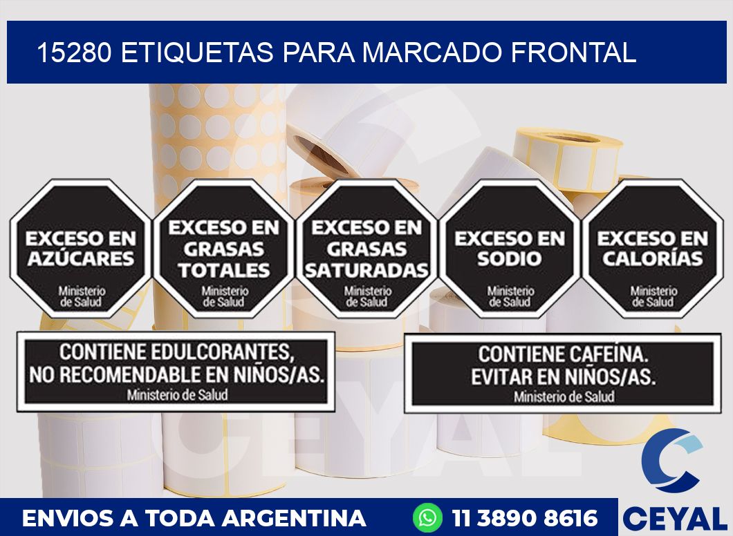 15280 ETIQUETAS PARA MARCADO FRONTAL
