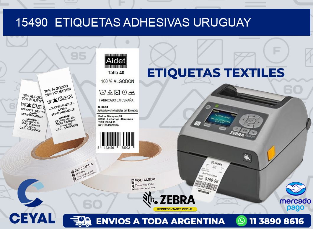 15490 ETIQUETAS ADHESIVAS URUGUAY