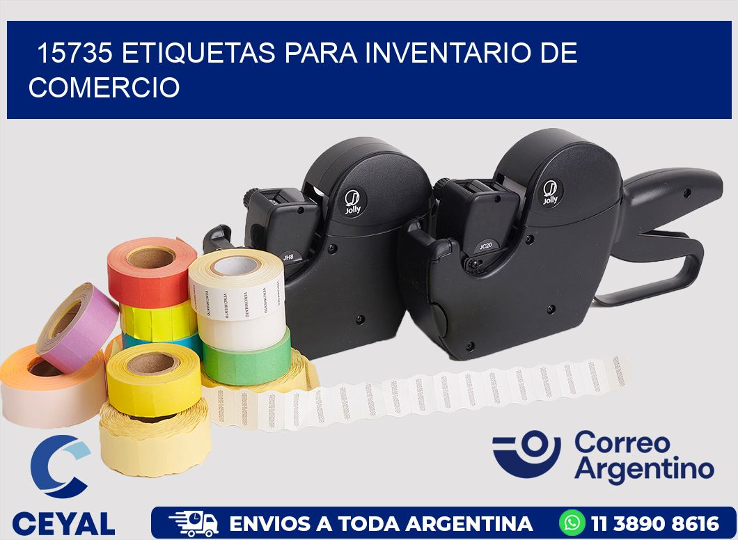15735 ETIQUETAS PARA INVENTARIO DE COMERCIO
