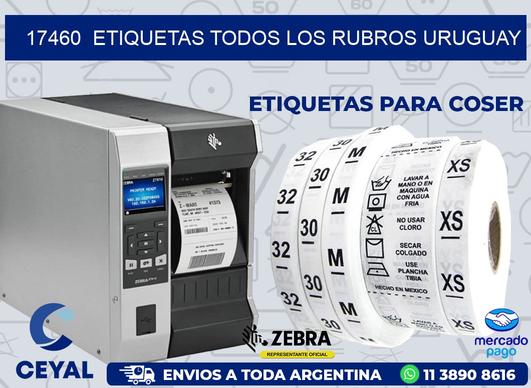17460 ETIQUETAS TODOS LOS RUBROS URUGUAY