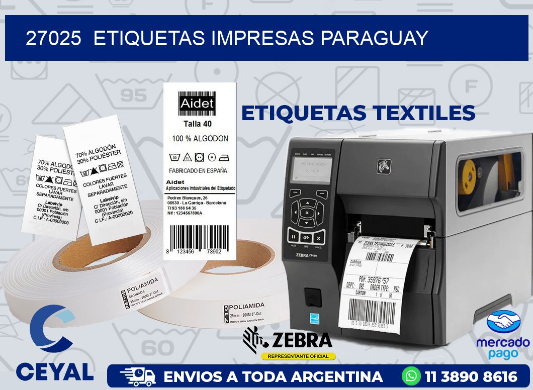 27025 ETIQUETAS IMPRESAS PARAGUAY