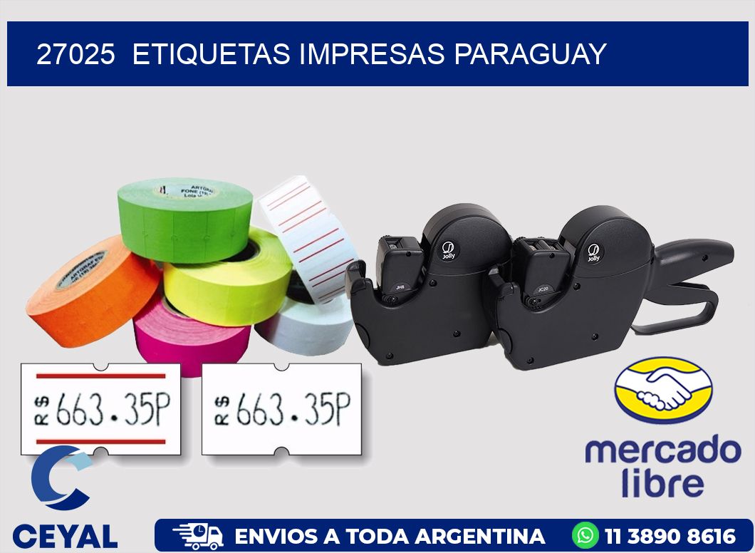 27025 ETIQUETAS IMPRESAS PARAGUAY