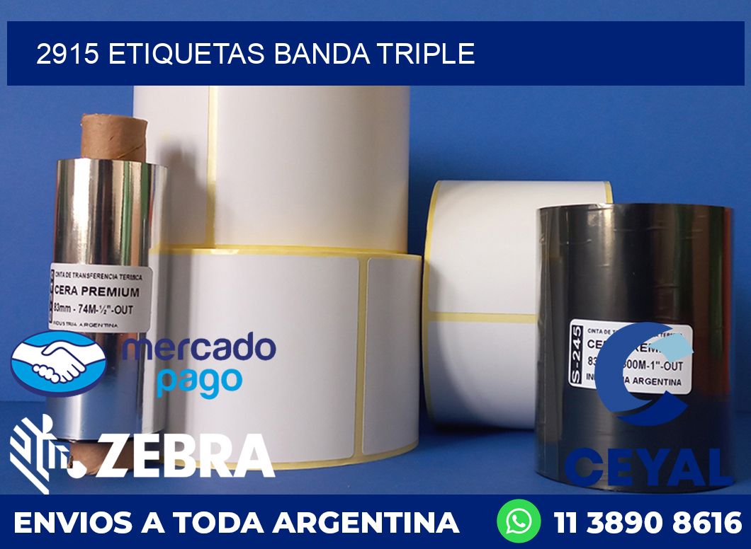 2915 ETIQUETAS BANDA TRIPLE