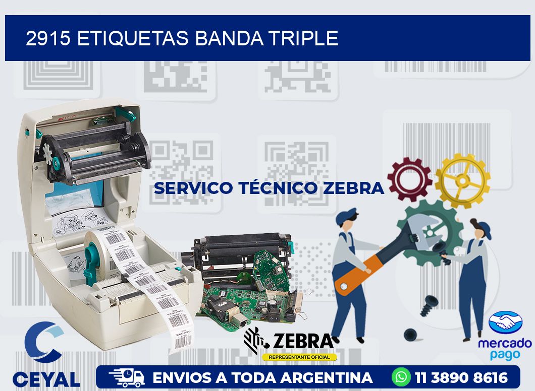 2915 ETIQUETAS BANDA TRIPLE