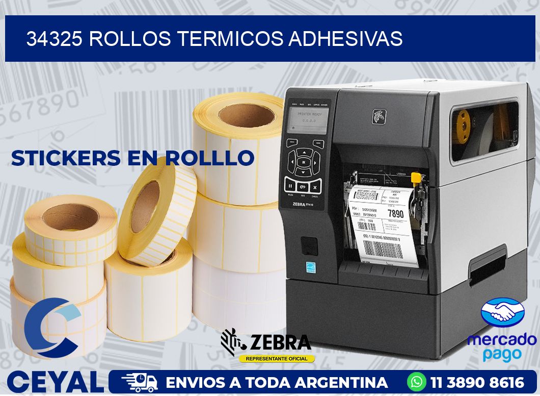 34325 ROLLOS TERMICOS ADHESIVAS