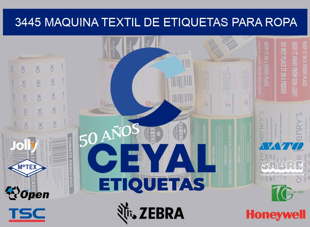 3445 MAQUINA TEXTIL DE ETIQUETAS PARA ROPA