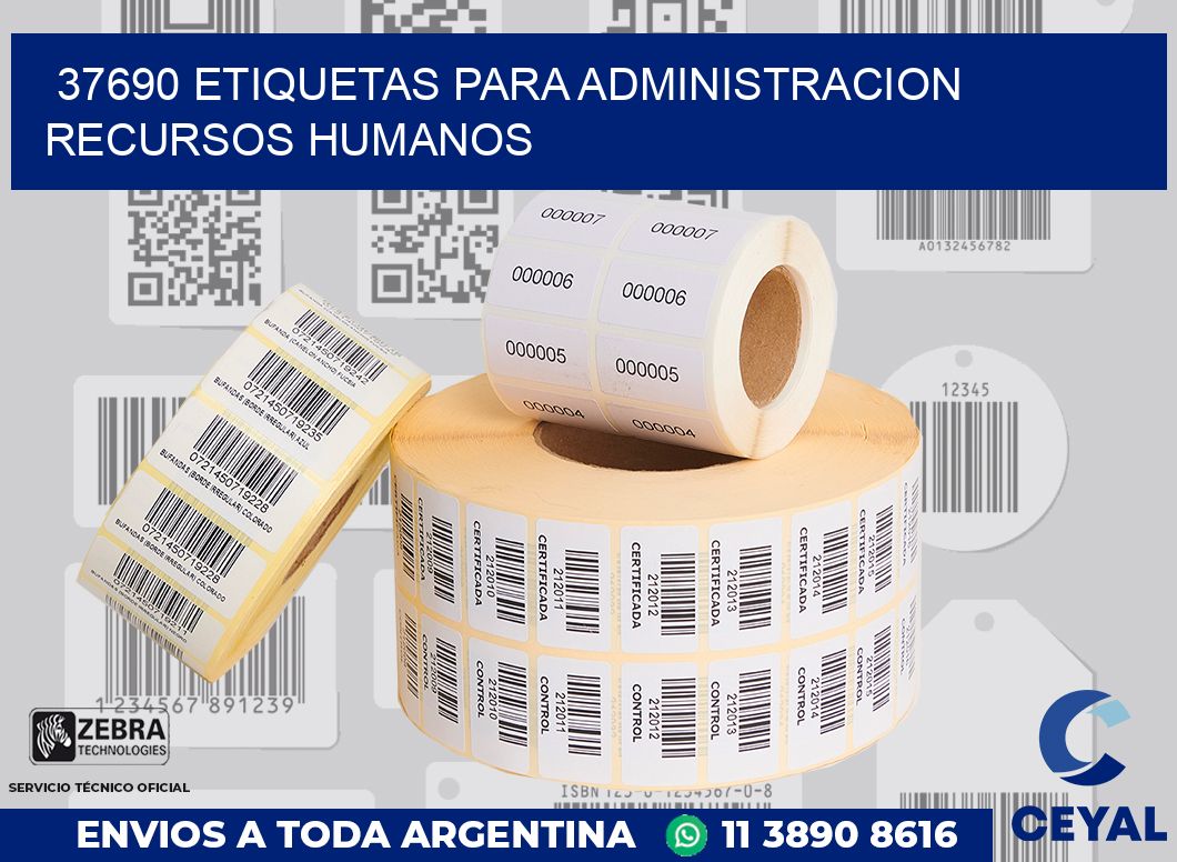 37690 ETIQUETAS PARA ADMINISTRACION RECURSOS HUMANOS