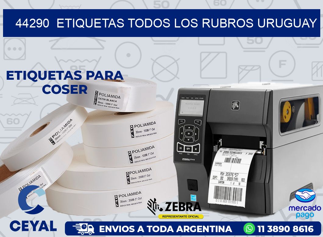 44290 ETIQUETAS TODOS LOS RUBROS URUGUAY