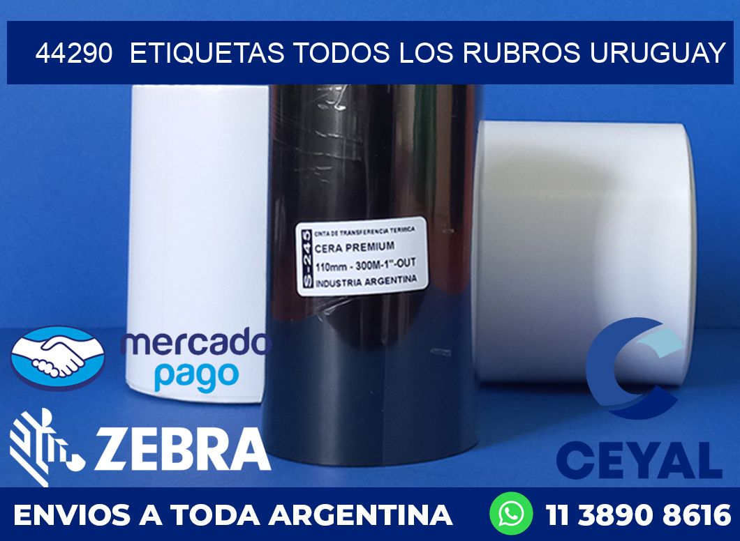 44290 ETIQUETAS TODOS LOS RUBROS URUGUAY