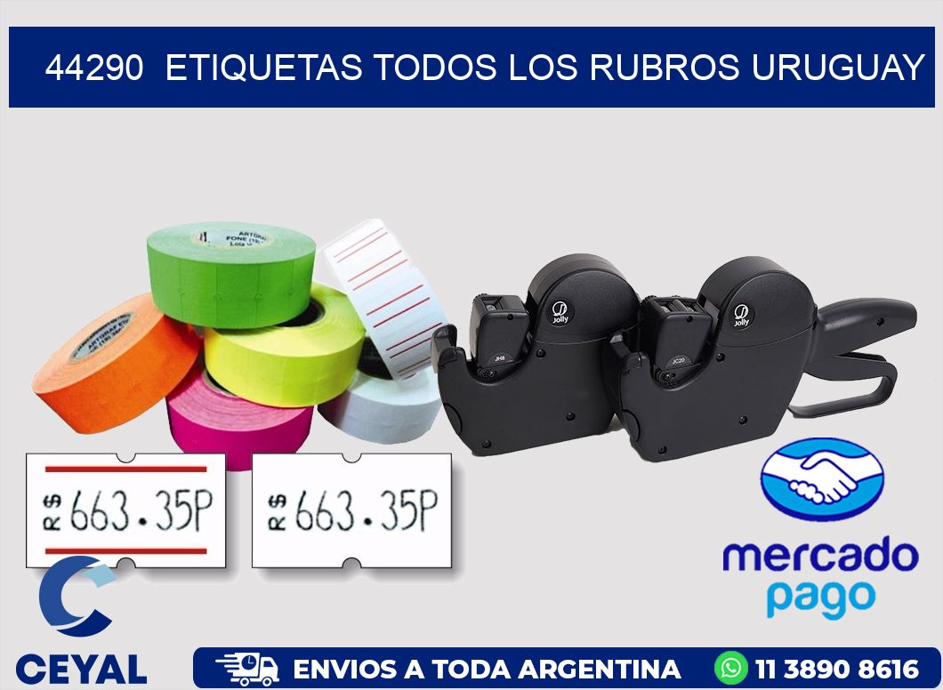 44290 ETIQUETAS TODOS LOS RUBROS URUGUAY