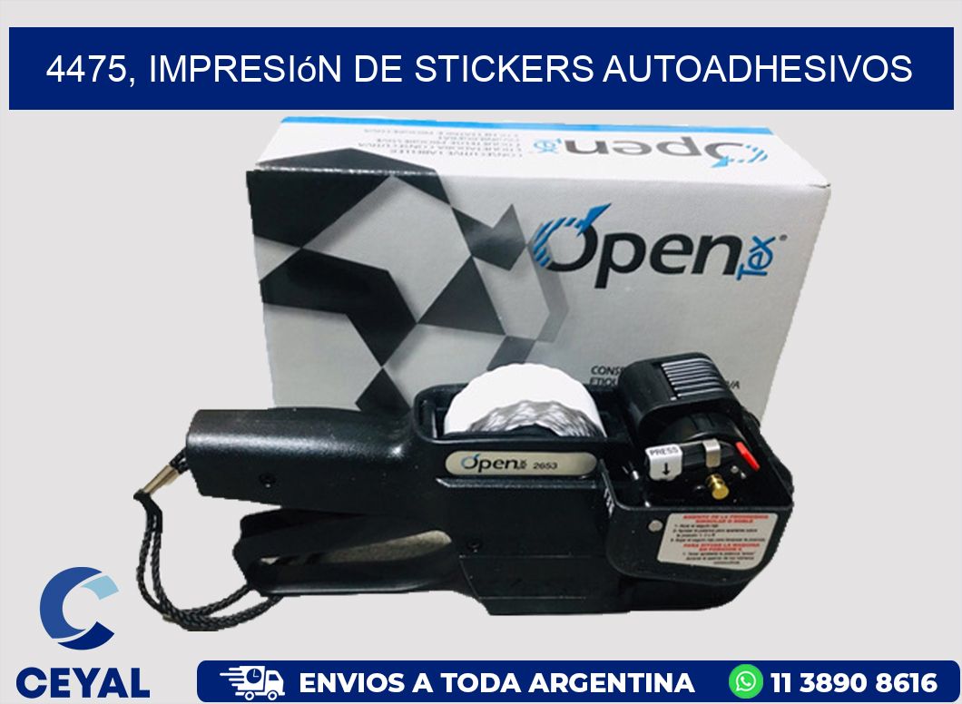 4475, impresión de stickers autoadhesivos