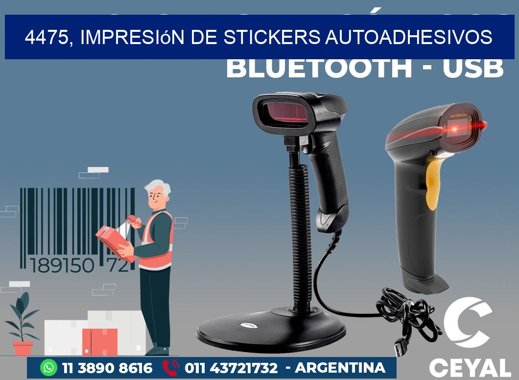 4475, impresión de stickers autoadhesivos