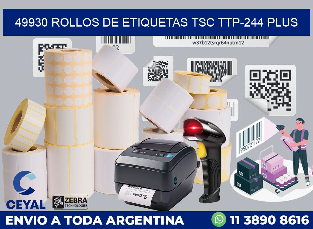 49930 ROLLOS DE ETIQUETAS TSC TTP-244 PLUS