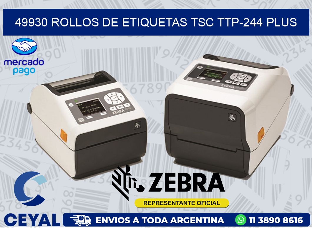 49930 ROLLOS DE ETIQUETAS TSC TTP-244 PLUS