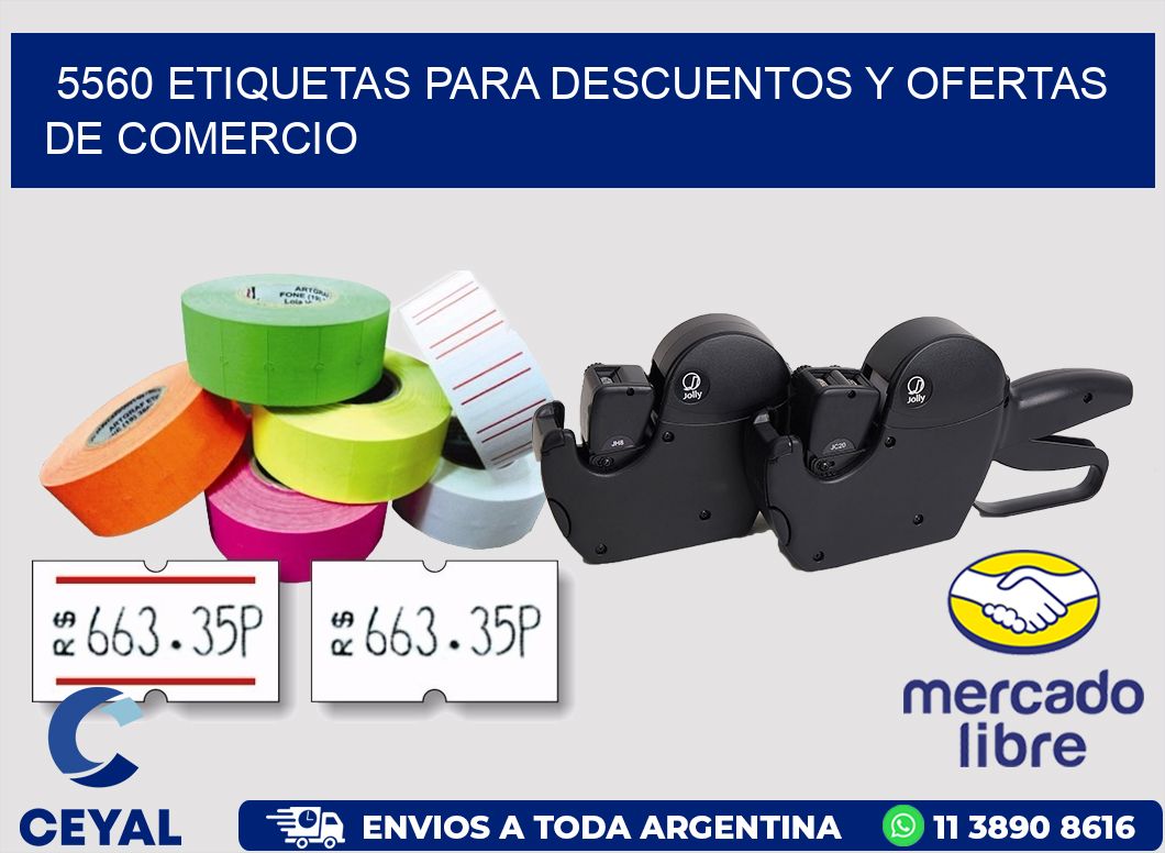 5560 ETIQUETAS PARA DESCUENTOS Y OFERTAS DE COMERCIO