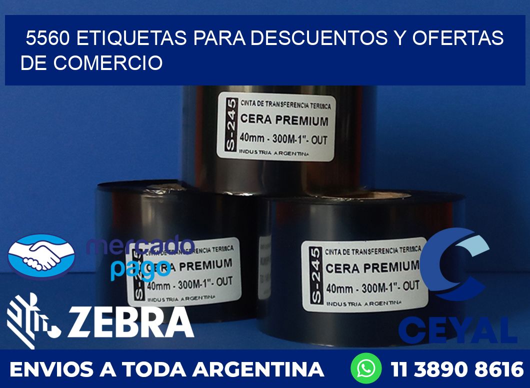 5560 ETIQUETAS PARA DESCUENTOS Y OFERTAS DE COMERCIO