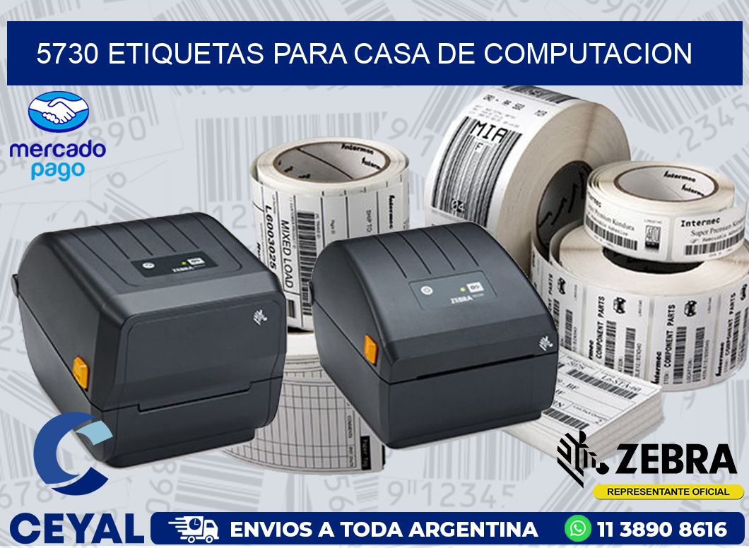 5730 ETIQUETAS PARA CASA DE COMPUTACION