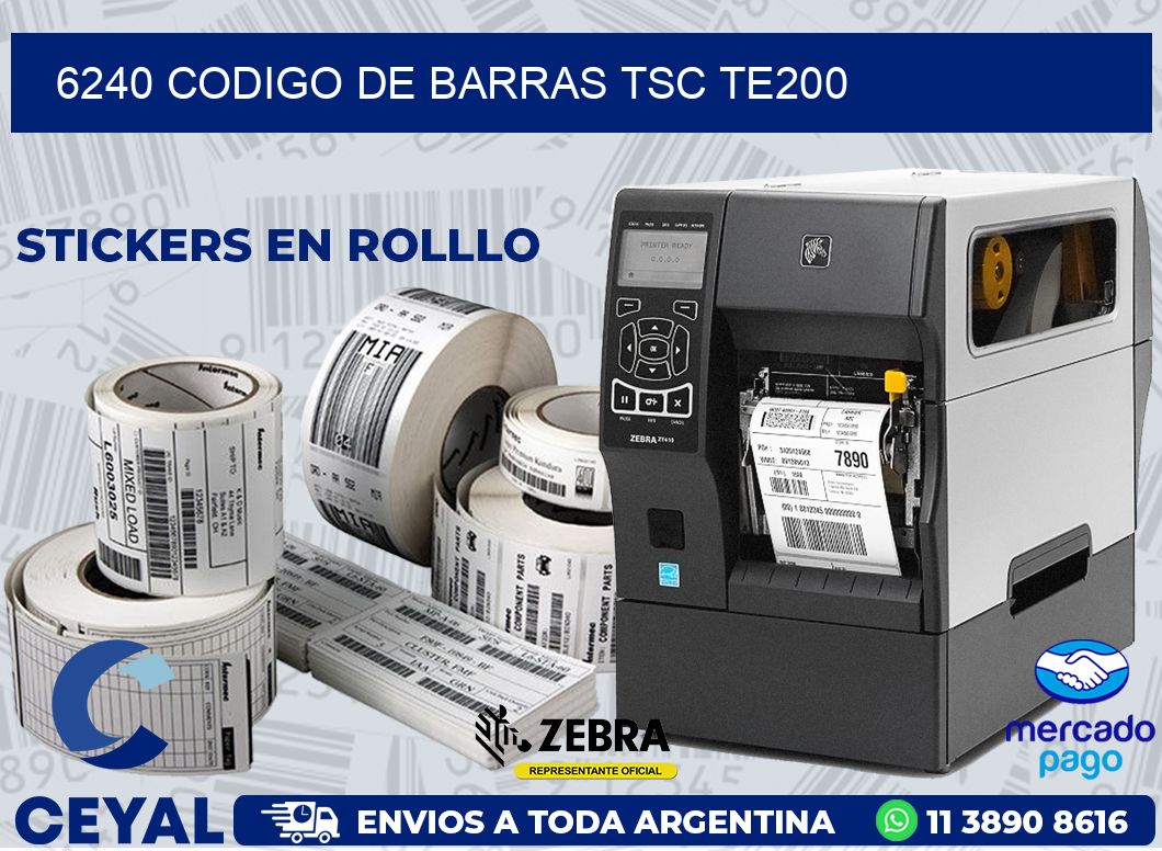 6240 CODIGO DE BARRAS TSC TE200