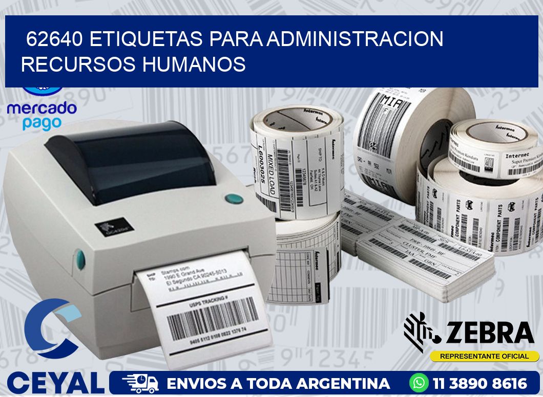 62640 ETIQUETAS PARA ADMINISTRACION RECURSOS HUMANOS