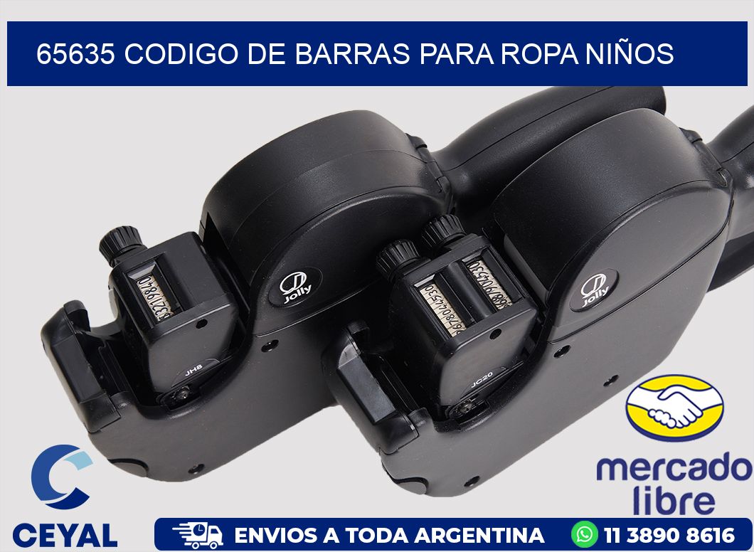 65635 CODIGO DE BARRAS PARA ROPA NIÑOS