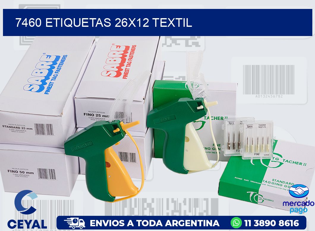 7460 ETIQUETAS 26X12 TEXTIL
