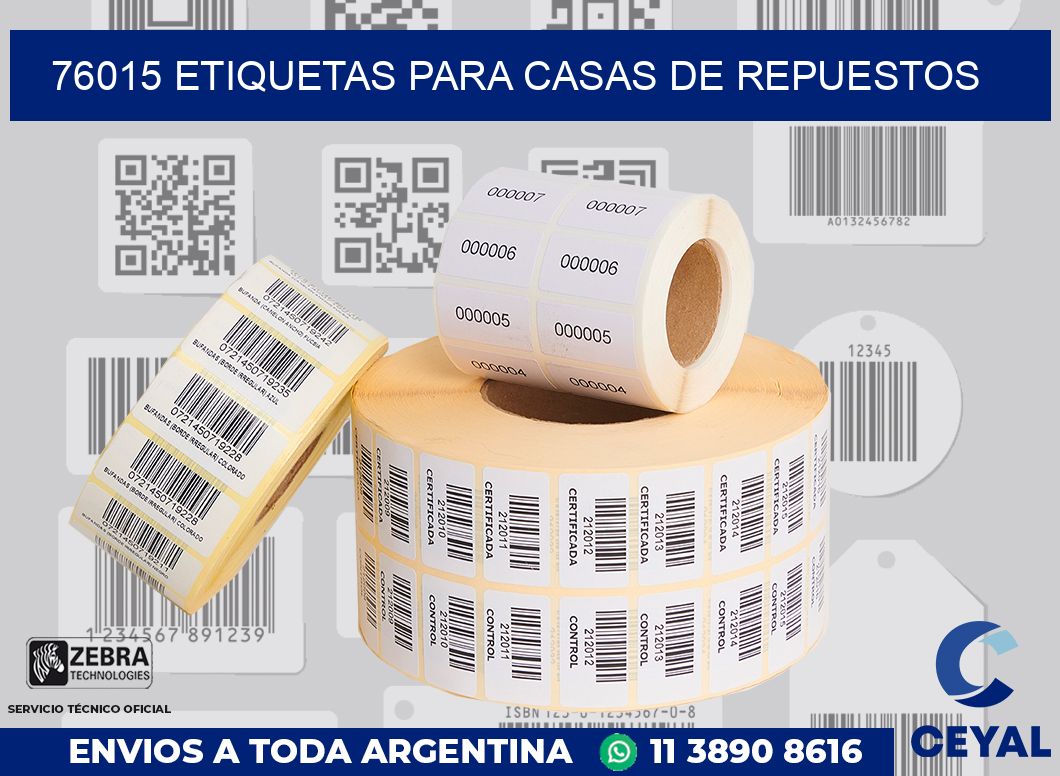 76015 ETIQUETAS PARA CASAS DE REPUESTOS