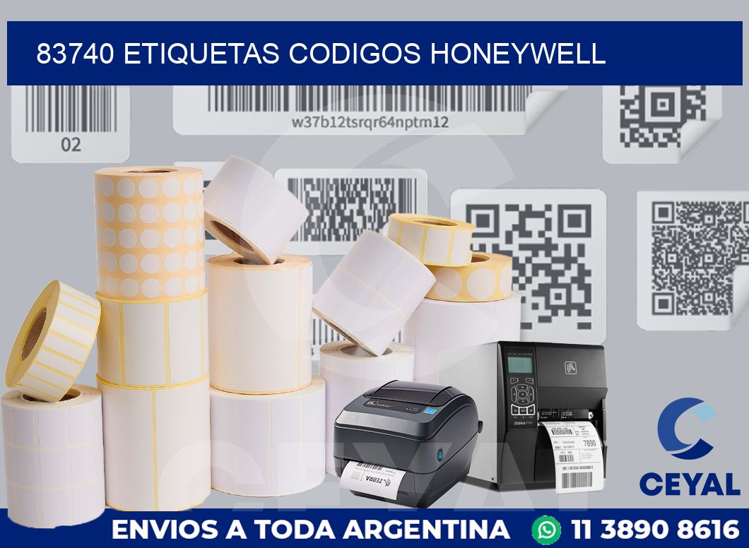 83740 ETIQUETAS CODIGOS HONEYWELL