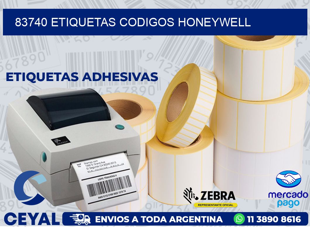 83740 ETIQUETAS CODIGOS HONEYWELL