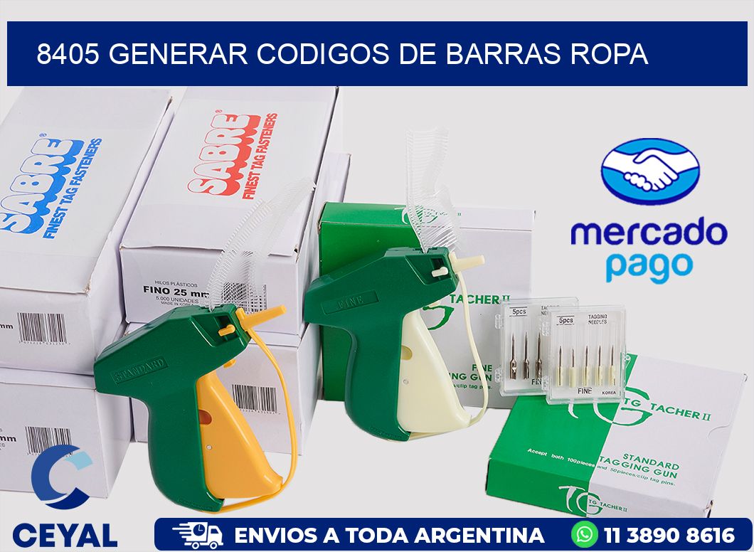 8405 GENERAR CODIGOS DE BARRAS ROPA