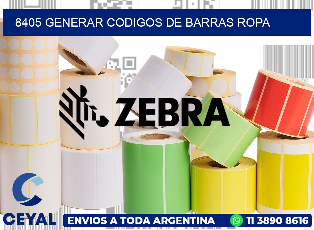8405 GENERAR CODIGOS DE BARRAS ROPA