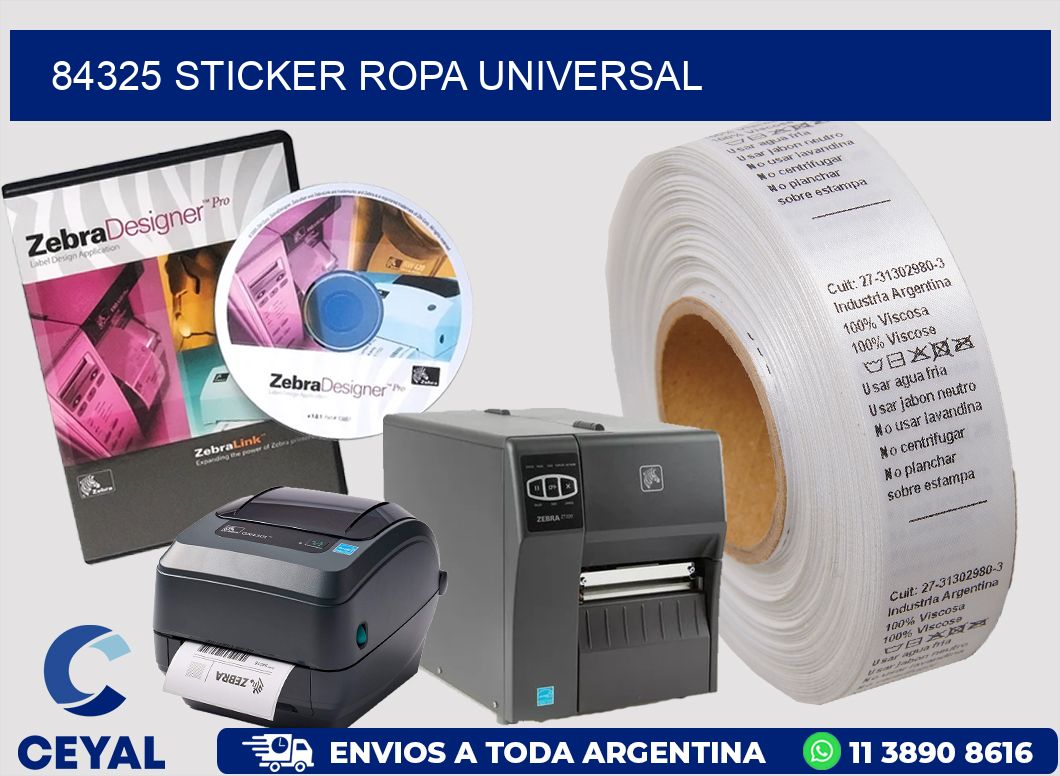 84325 STICKER ROPA UNIVERSAL