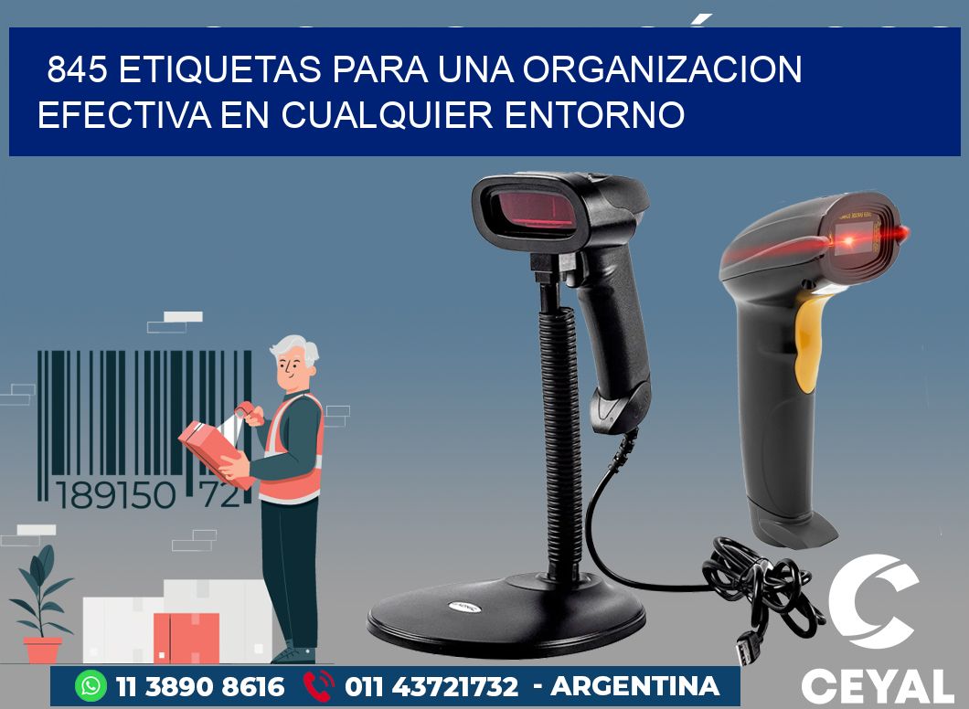 845 ETIQUETAS PARA UNA ORGANIZACION EFECTIVA EN CUALQUIER ENTORNO