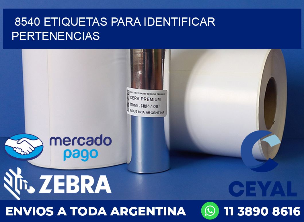 8540 ETIQUETAS PARA IDENTIFICAR PERTENENCIAS
