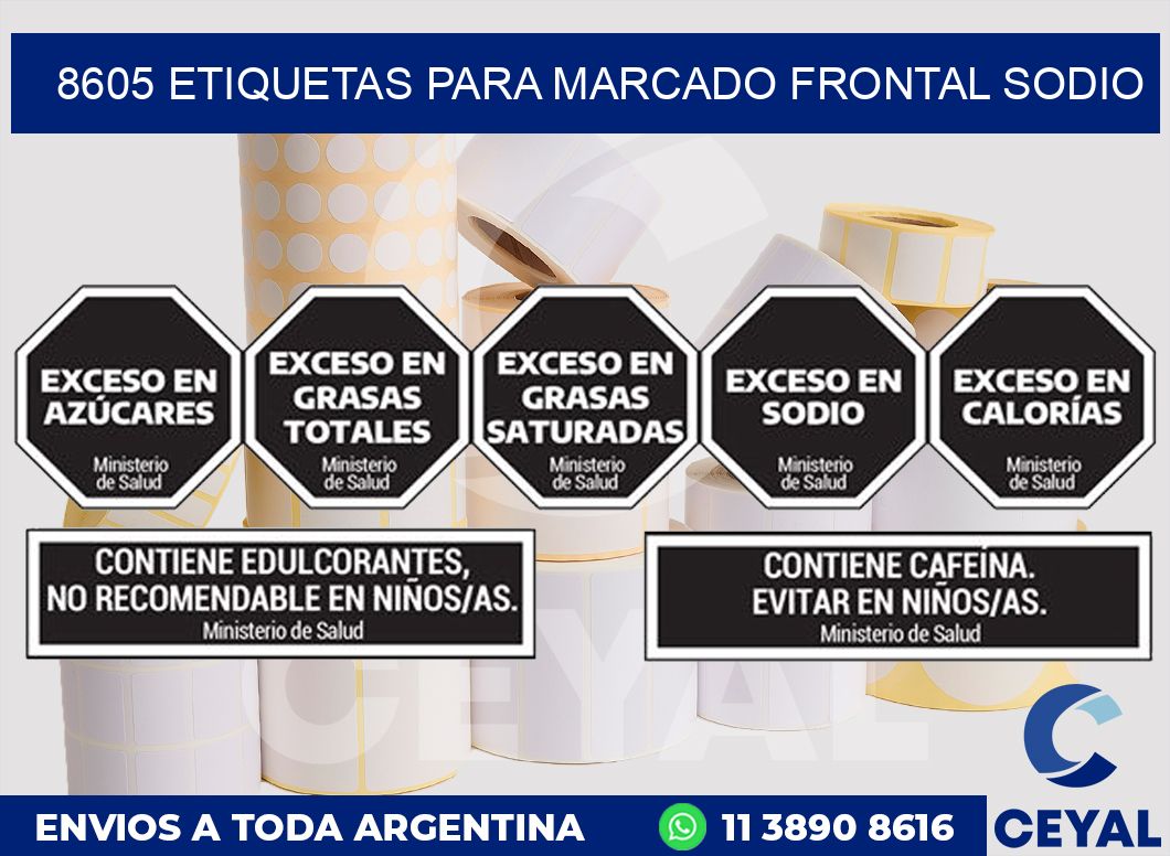 8605 ETIQUETAS PARA MARCADO FRONTAL SODIO