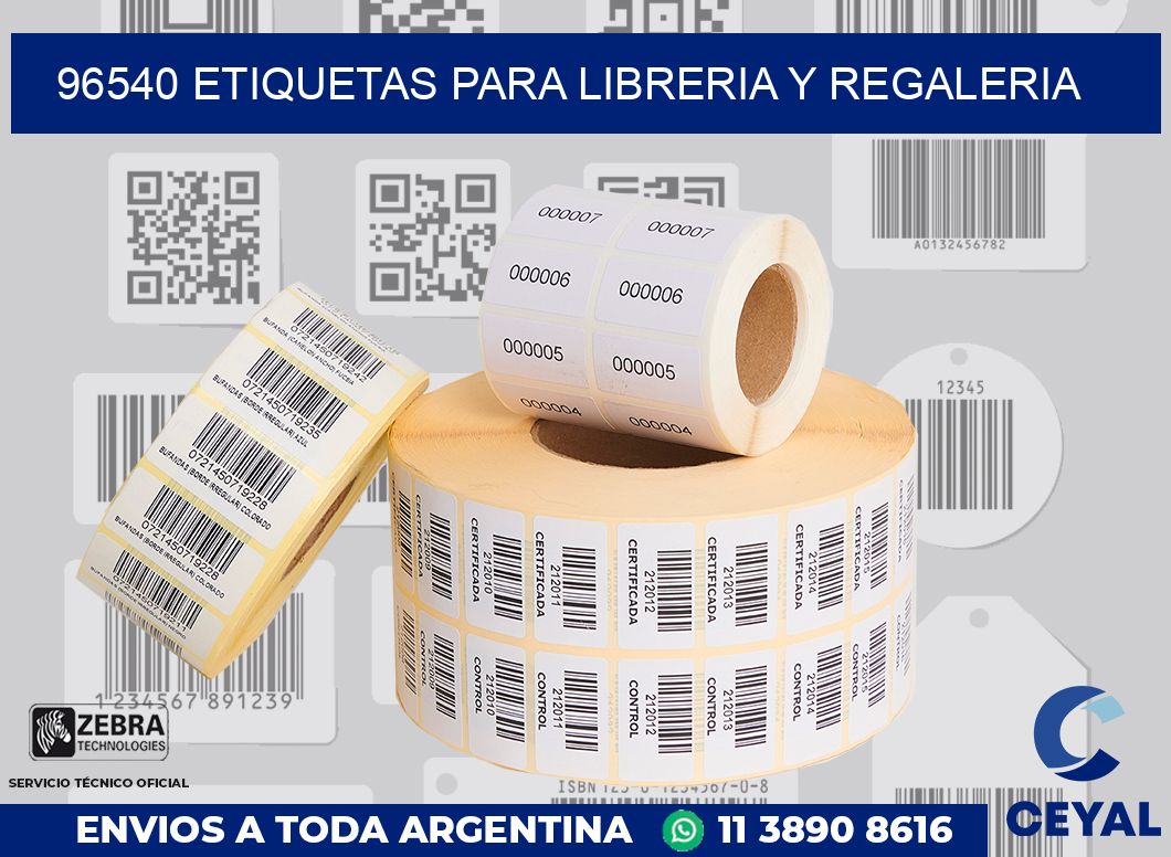 96540 ETIQUETAS PARA LIBRERIA Y REGALERIA
