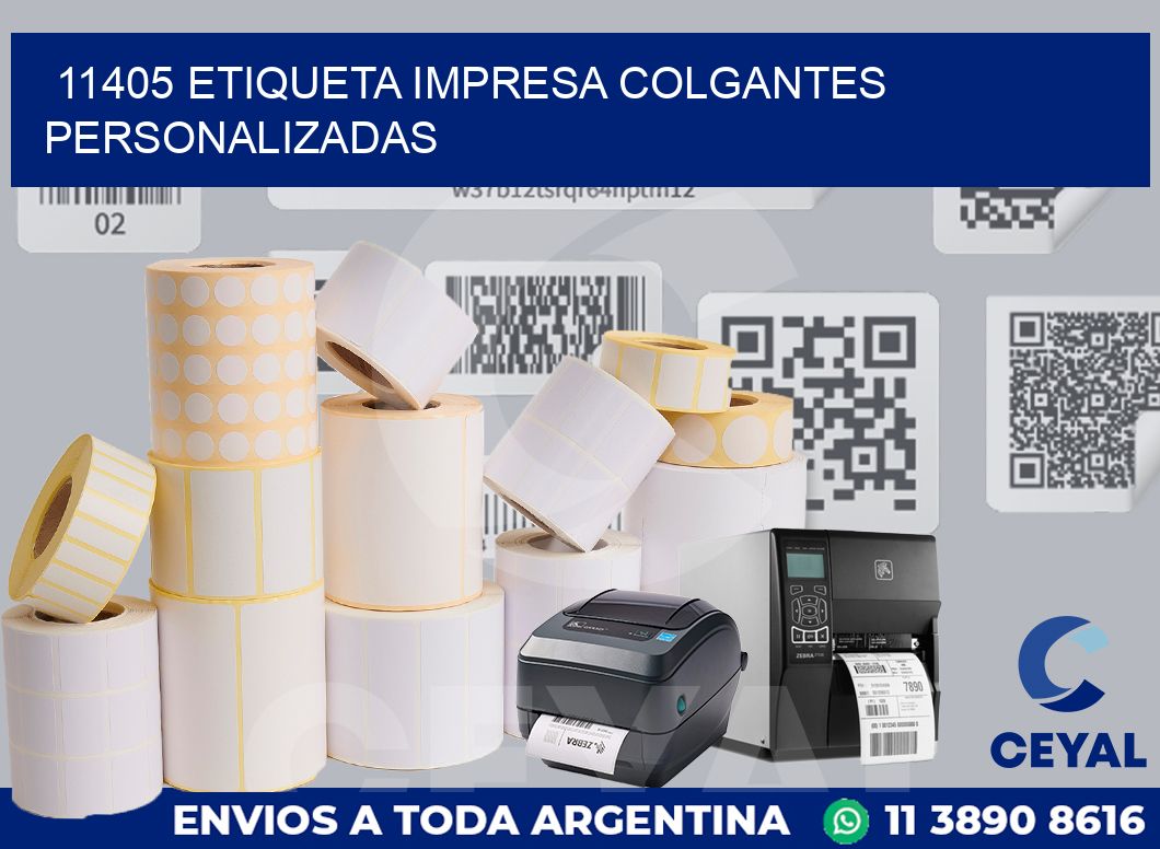 11405 ETIQUETA IMPRESA COLGANTES PERSONALIZADAS