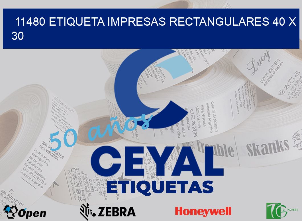 11480 ETIQUETA IMPRESAS RECTANGULARES 40 X 30