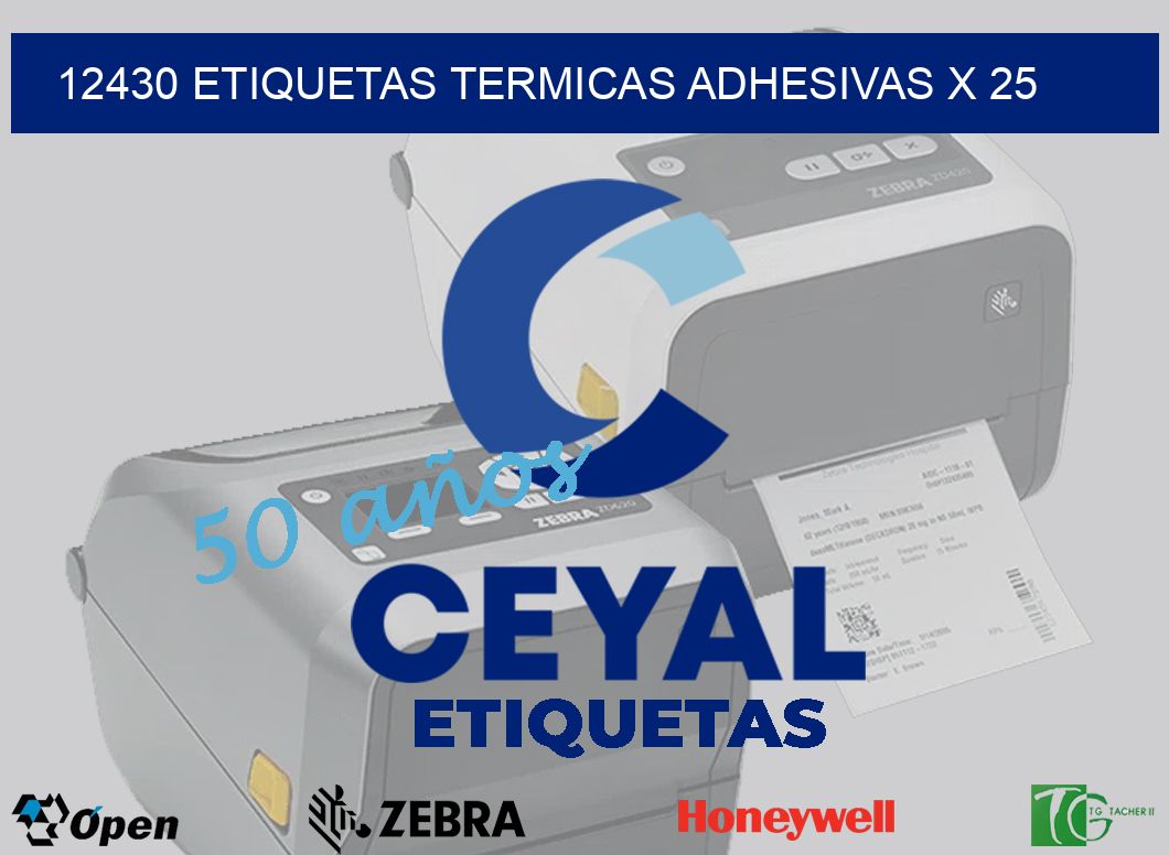 12430 etiquetas termicas adhesivas x 25