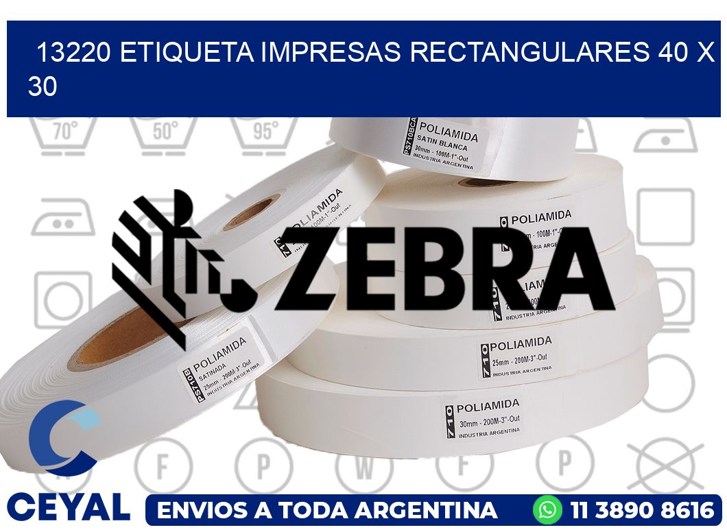 13220 ETIQUETA IMPRESAS RECTANGULARES 40 X 30