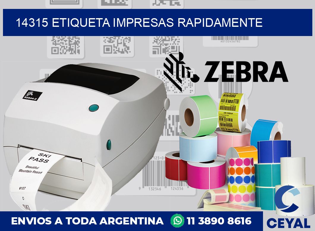 14315 ETIQUETA IMPRESAS RAPIDAMENTE