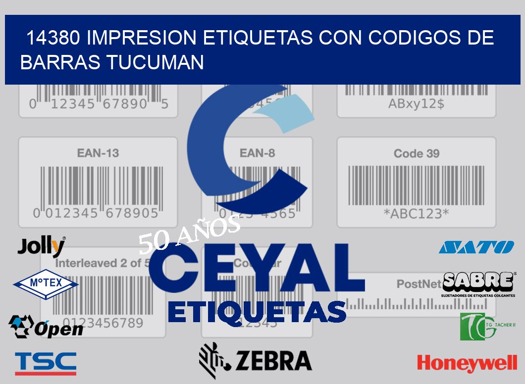 14380 IMPRESION ETIQUETAS CON CODIGOS DE BARRAS TUCUMAN